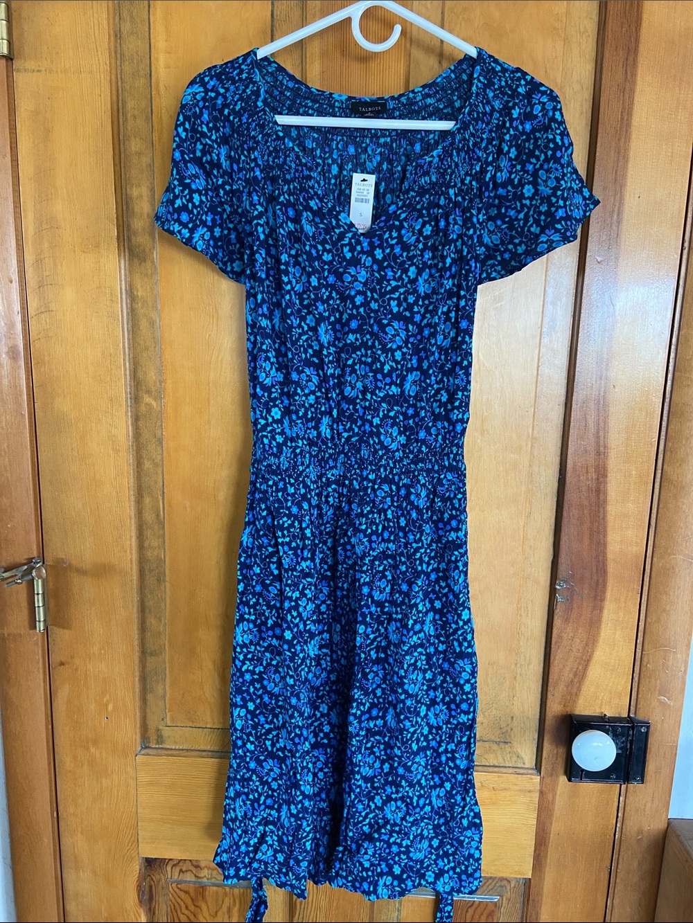 Talbots Blue Floral Midi Dress